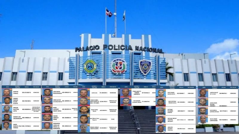 Estos son los 161 delincuentes más buscados en República Dominicana