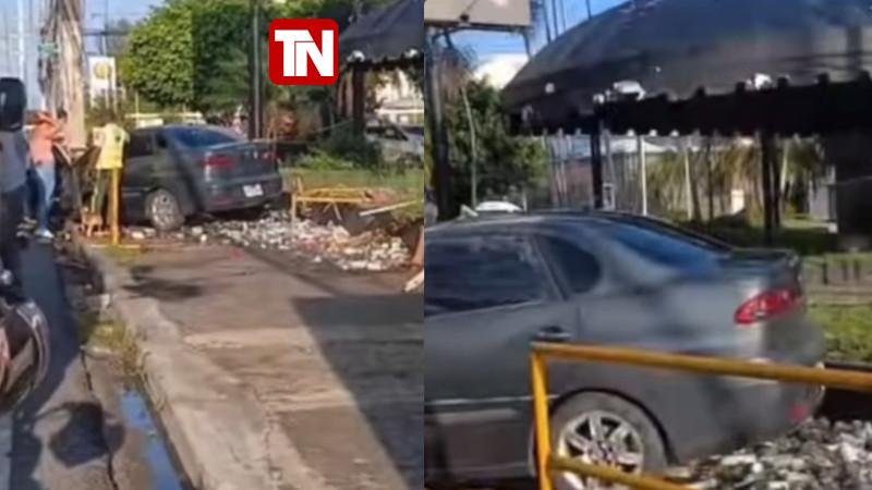 Mujer se estrella en las ruinas del Jet Set tras perder el control de su vehículo