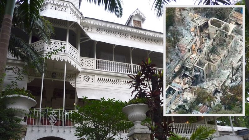 Pandillas Prenden Fuego al Icónico Hotel Oloffson en Haiti