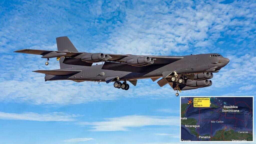 Bombarderos B-52 de EE.UU. sobrevuelan el Caribe muy cerca de Venezuela
