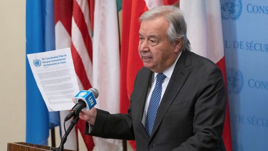 Guterres alerta que más del 75% de Gaza continúa con riesgo de hambre extrema