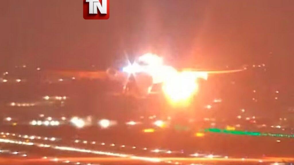 Video: Avión de Delta aterriza de emergencia en São Paulo tras explosión en motor
