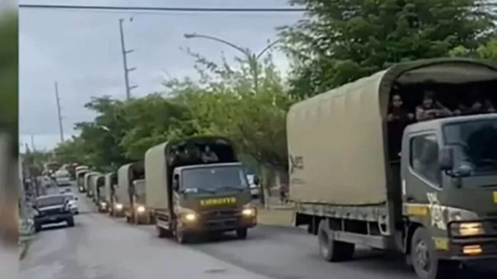 Amplio despliegue militar en San Francisco de Macorís ante llamado a huelga este lunes