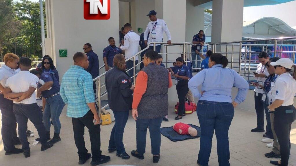 Realizan simulacro de atención y evacuación de heridos en Centro Acuático como parte de los preparativos para los Juegos Santo Domingo 2026
