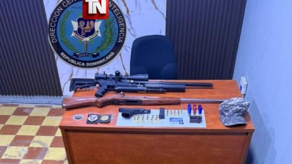 DINTEL ocupa armas, municiones y pertrechos militares durante allanamiento en Cotuí