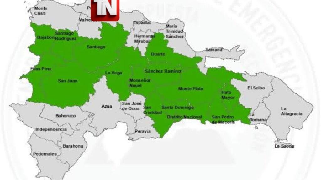 COE mantiene alerta verde en 14 provincias y el Distrito Nacional; buscan a dos menores arrastrados por crecida