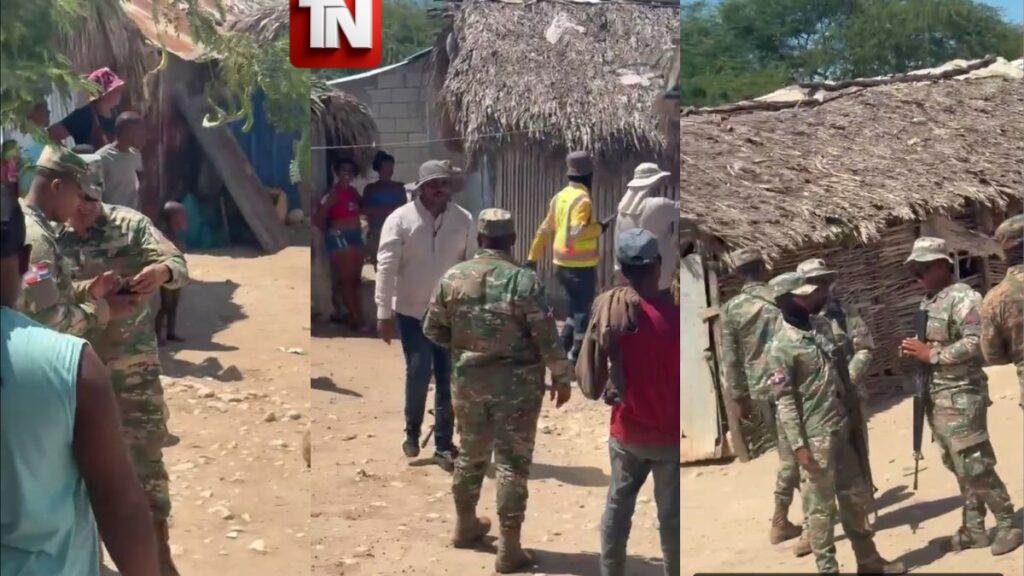 (Video) Militares desalojan a comunidad haitiana que ocupaba zona limítrofe de la frontera dominico-haitiana